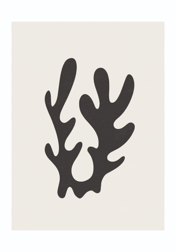 Diseño minimalista coral para pared