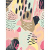 Arte con formas abstractas vibrantes