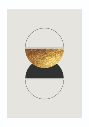 Arte minimalista con dorado