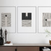 Arte abstracto minimalista con formas geométricas