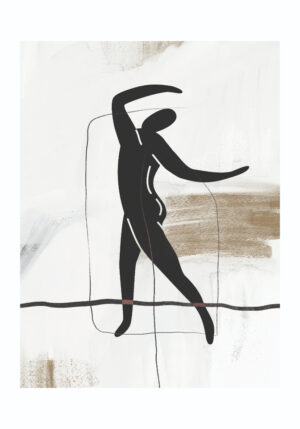 Dibujo de figura abstracta en líneas