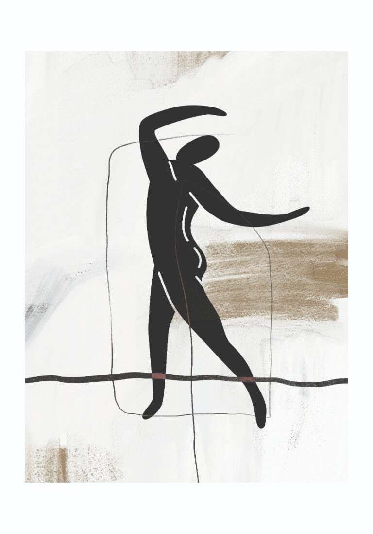 Dibujo de figura abstracta en líneas