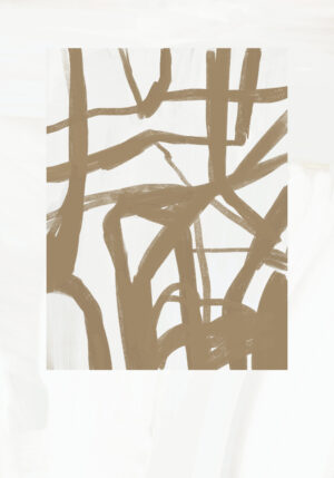 Pintura en beige y blanco