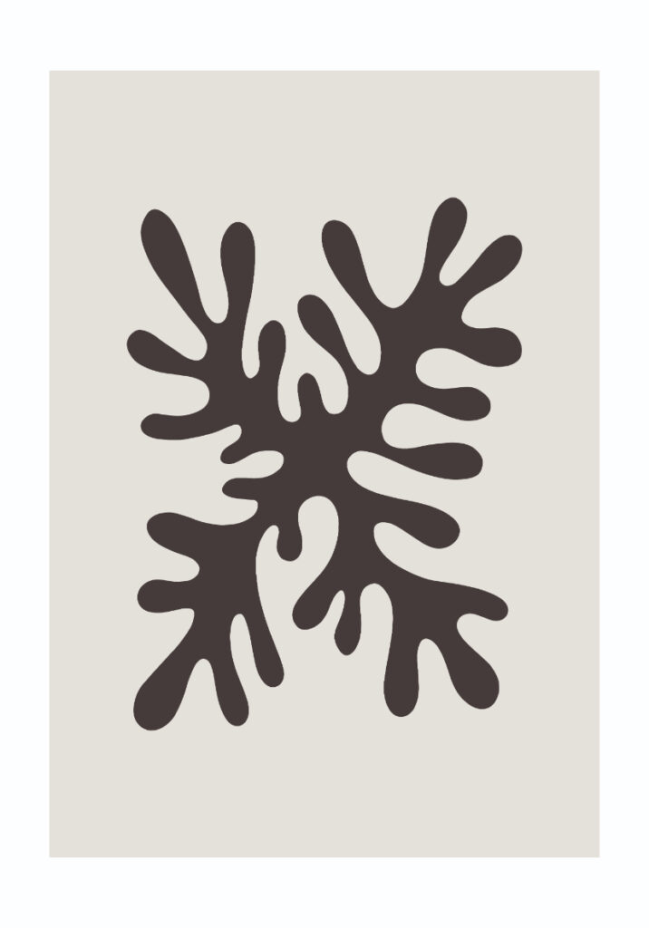 Obra minimalista inspirada en coral
