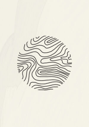 Arte minimalista de líneas circulares