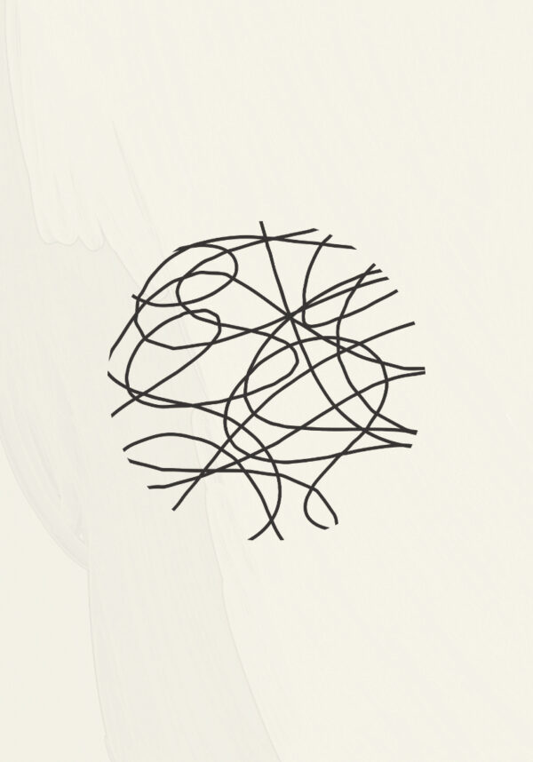 Dibujo lineal en negro