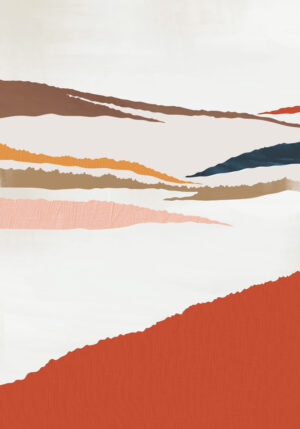 Paisaje abstracto en tonos cálidos