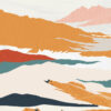 Paisaje abstracto con colores cálidos