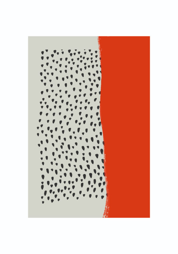 Diseño minimalista abstracto en rojo y gris