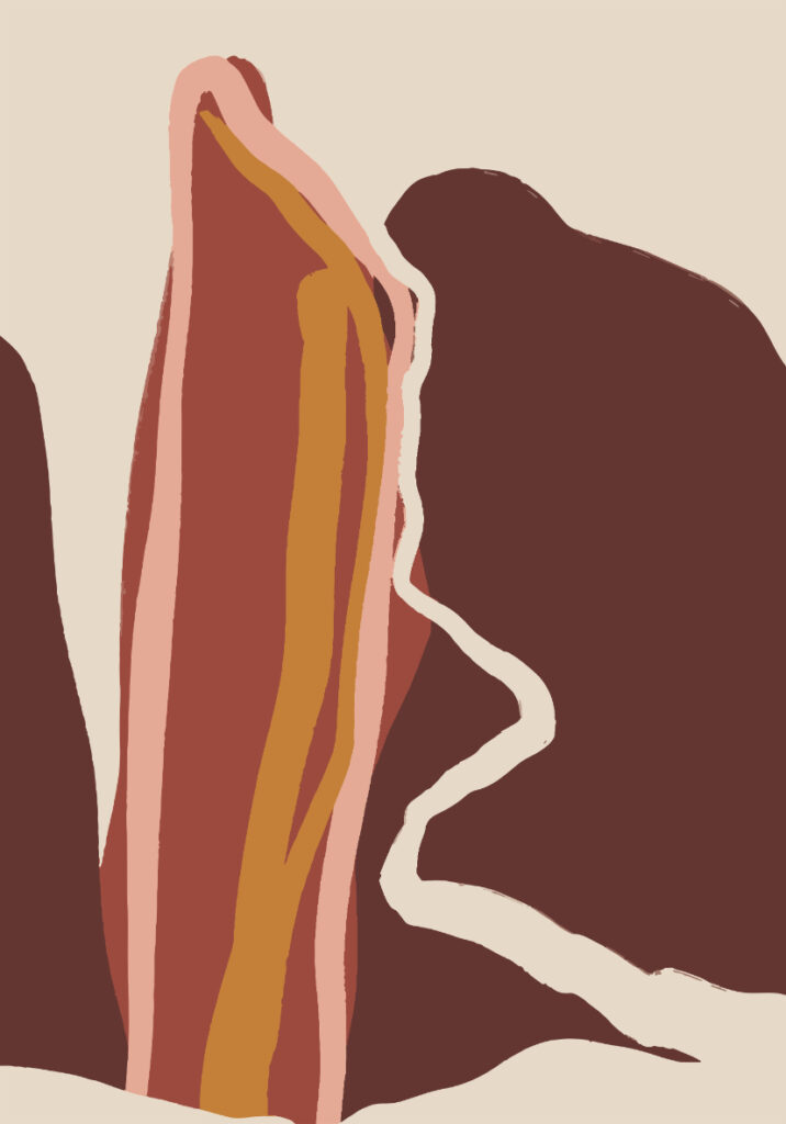 Arte minimalista con gamas tierra