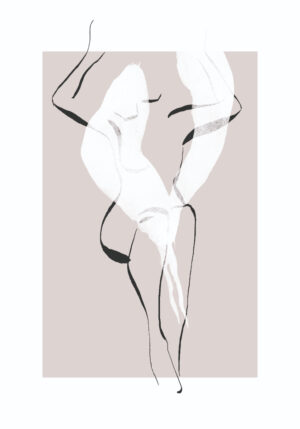 Dibujo lineal abstracto minimalista