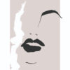 Retrato gráfico minimalista en tinta negra