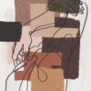 Arte lineal abstracto en tonos neutros