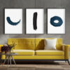 Diseño minimalista con pincelada de pintura negra