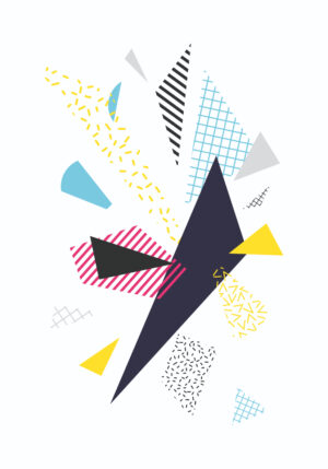 Ilustración abstracta con patrón geométrico