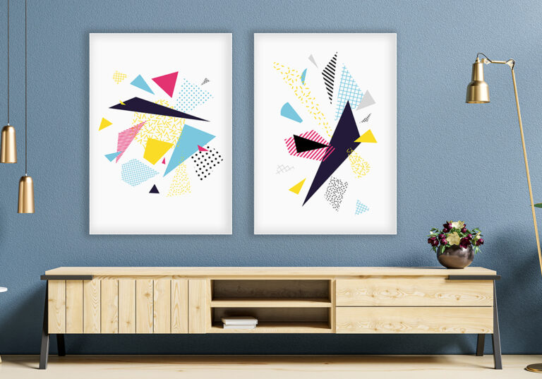 Ilustración abstracta con patrón geométrico