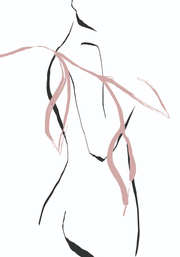 Figura minimalista en línea