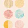 Patrones circulares en colores vibrantes