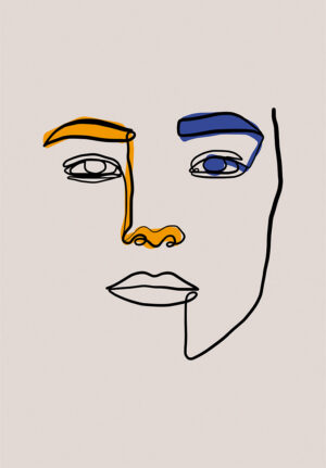 Ilustración minimalista en línea