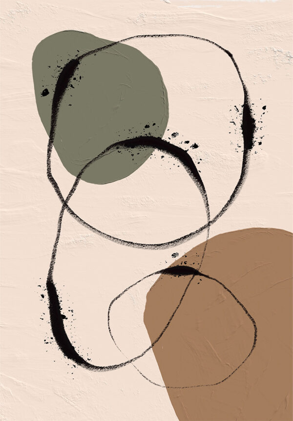 Arte abstracto minimalista en tonos tierra