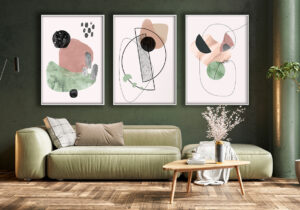 Arte geométrico con matices terrosos