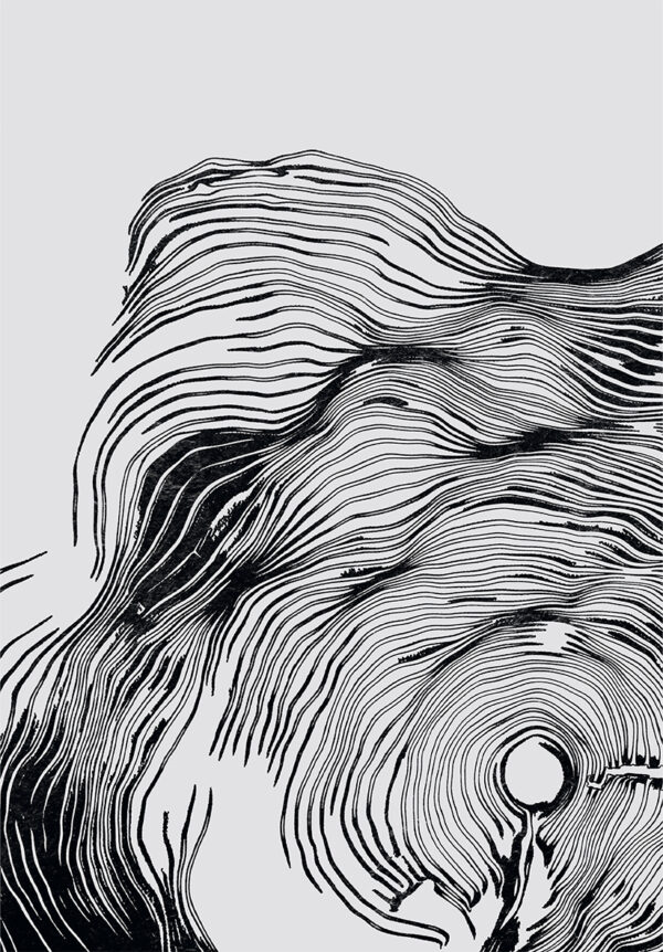 Arte topográfico abstracto en líneas