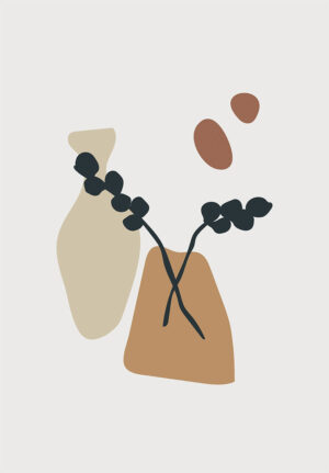 Diseño minimalista de jarrón abstracto