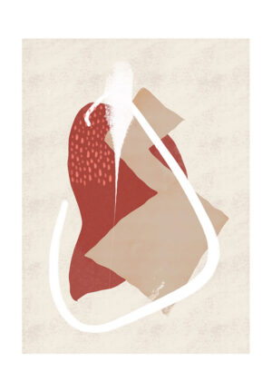 Diseño minimalista abstracto en paleta terrosa