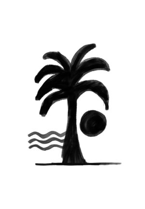 Ilustración minimalista de palmera