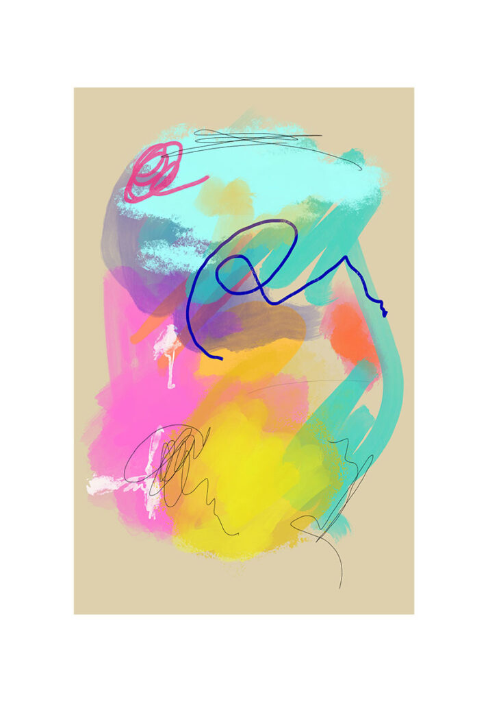 Creación vibrante y colorida