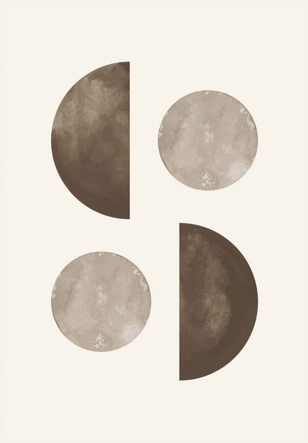 Diseño minimalista con paleta terrosa