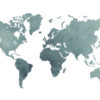 Silueta del mapa mundial con textura gris elegante.
