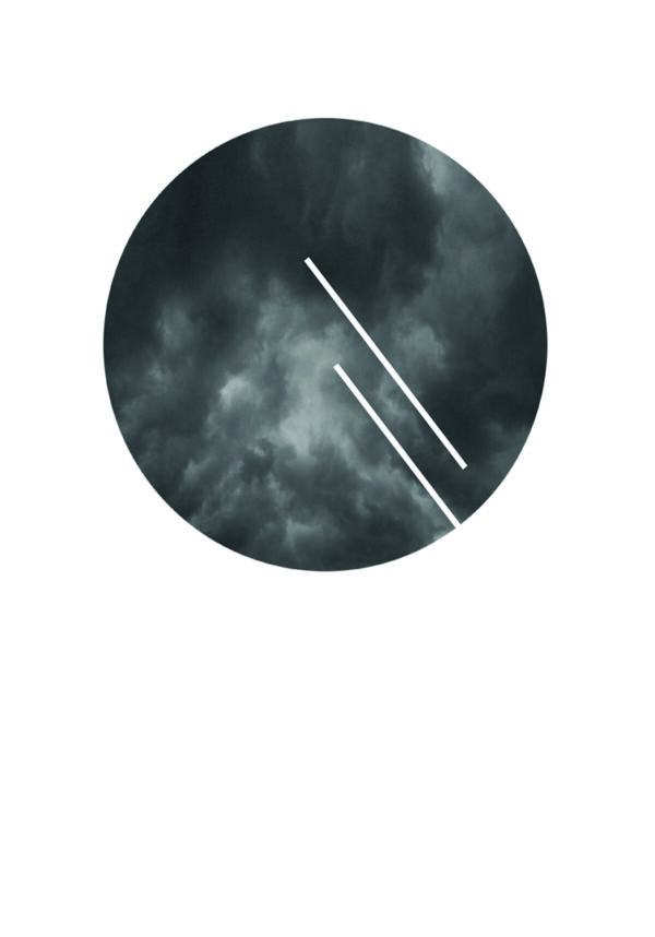 Diseño abstracto minimalista con cielo sombrío.