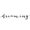 Caligrafía elegante de la palabra "Soñando".