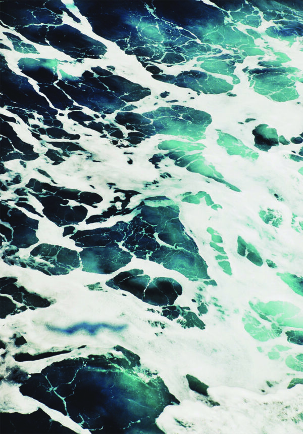 Textura abstracta de espuma y ondas oceánicas.