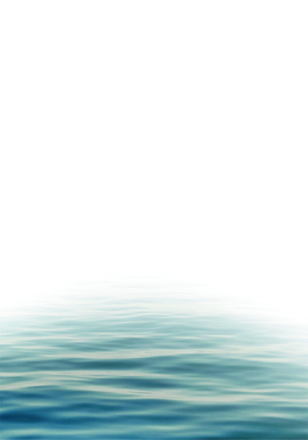 Arte sereno del horizonte azul del océano.