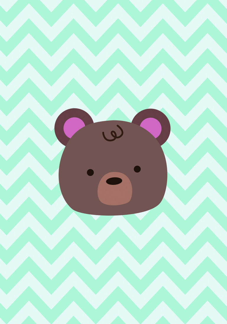 Oso Cariñoso en Azul: Ilustración Infantil Divertida