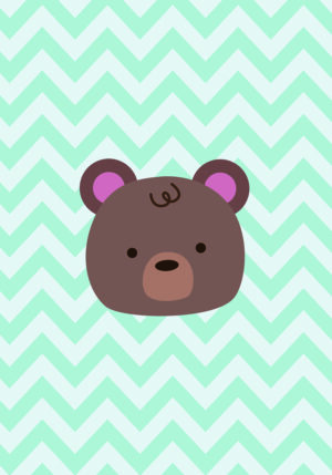 Oso Cariñoso en Azul: Ilustración Infantil Divertida