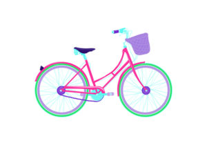 Bicicleta Colorida: Ilustración Vintage para Amantes del Ciclismo