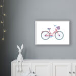 Bicicleta Colorida: Ilustración Vintage para Amantes del Ciclismo