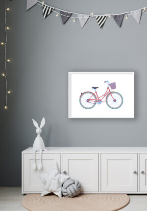 Bicicleta Colorida: Ilustración Vintage para Amantes del Ciclismo