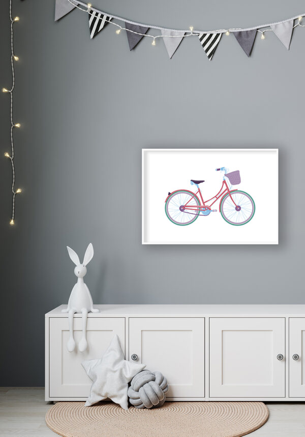 Bicicleta Colorida: Ilustración Vintage para Amantes del Ciclismo