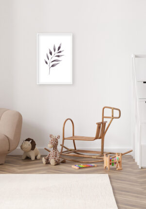 Hoja de Acuarela: Arte Floral Elegante para Decoración