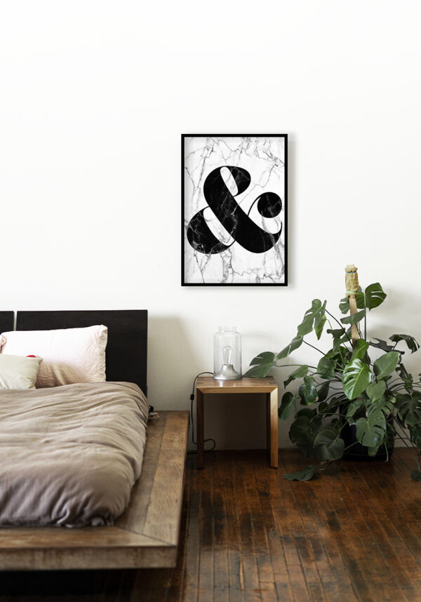 Ampersand de Mármol: Diseño Elegante para Decoración