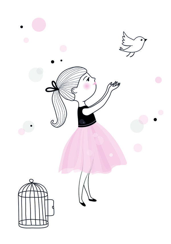 Niña Liberando un Pájaro: Símbolo de Libertad e Independencia