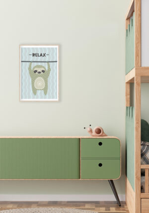 Perezoso Relajado: Ilustración Divertida para Decoración