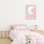 Luna Dormida: Ilustración Nocturna para Decoración