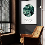 Diseño minimalista de hoja tropical de monstera