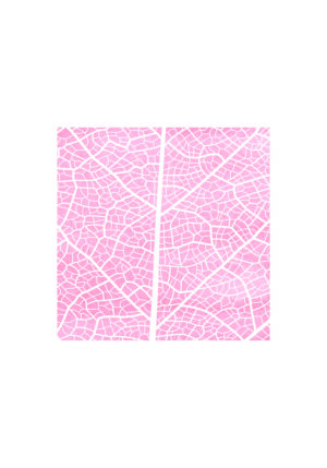 Patrón de hojas en mosaico rosa abstracto