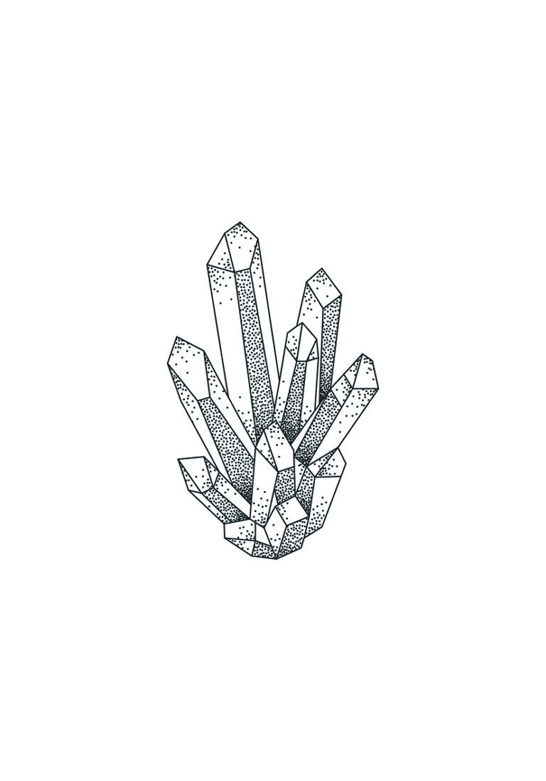 Ilustración minimalista de cristal artístico